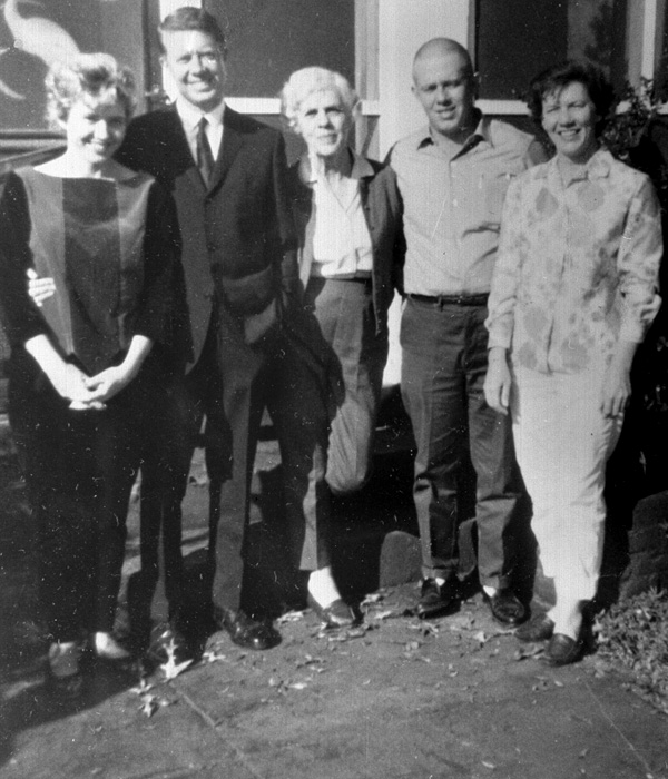 Jimmy Carter with his mother and siblings in 1966.